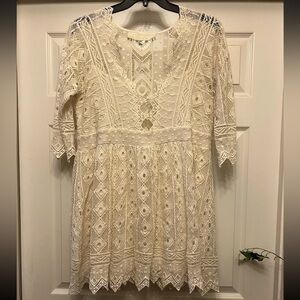 Jen’s Pirate Booty M/L Crochet Knit Lace Doily Dress